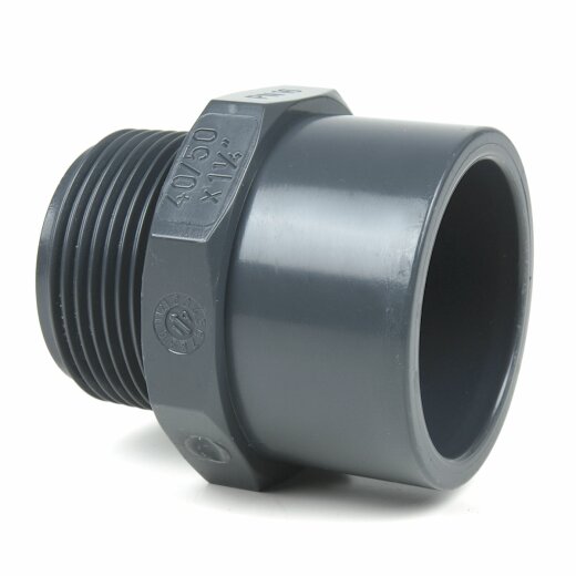 PVC-U Rohr Schwarz UV-stabilisiert 50 x 2,4mm - PN 10, 3,53 €